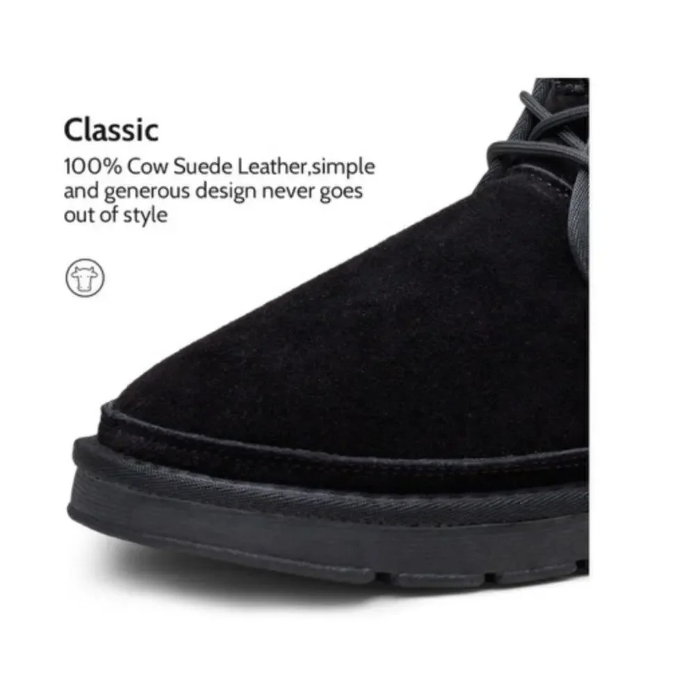 Dream Pairs Men's Winter Boots sz 12 Suede Snow Boot Leather NEW # box 130